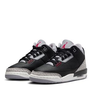 GRADE SCHOOL AIR JORDAN 3 RETRO "BLACK CEMENT